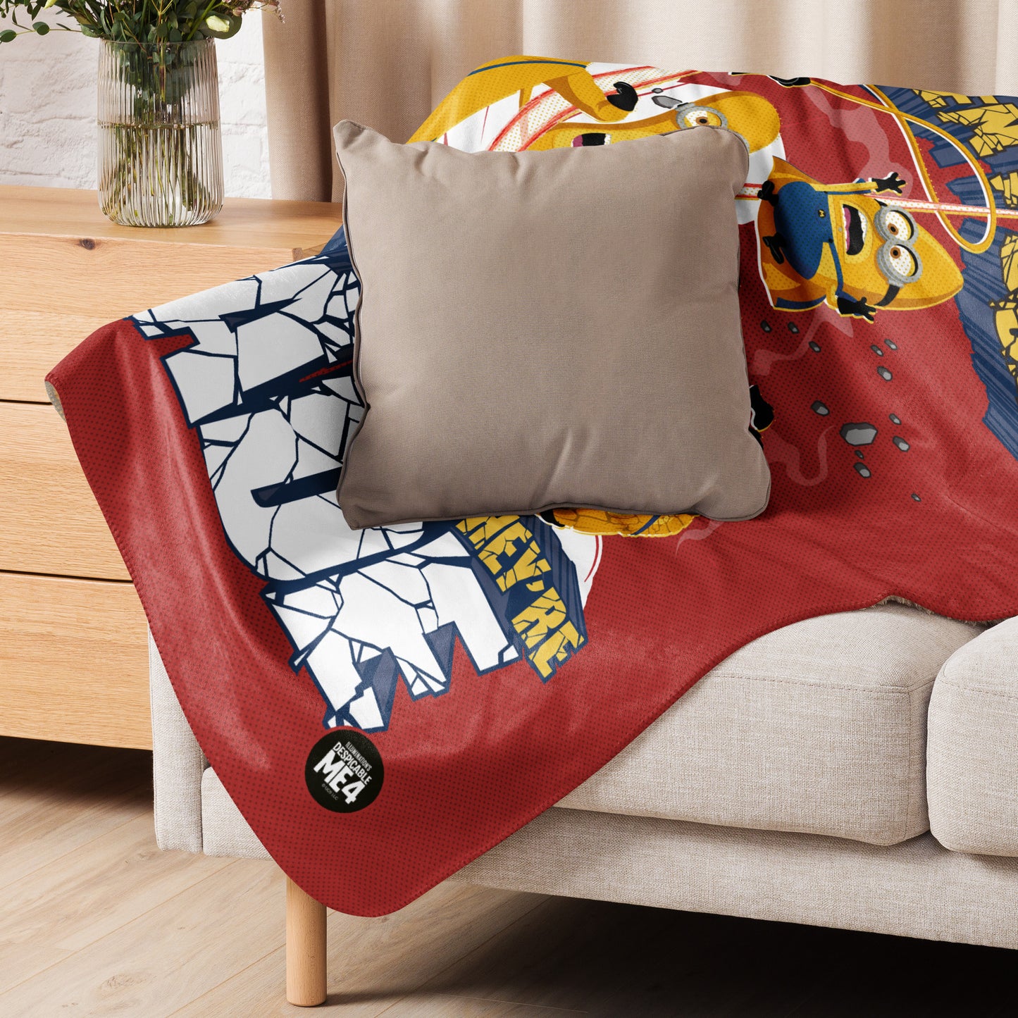 Despicable Me 4 Sherpa Blanket