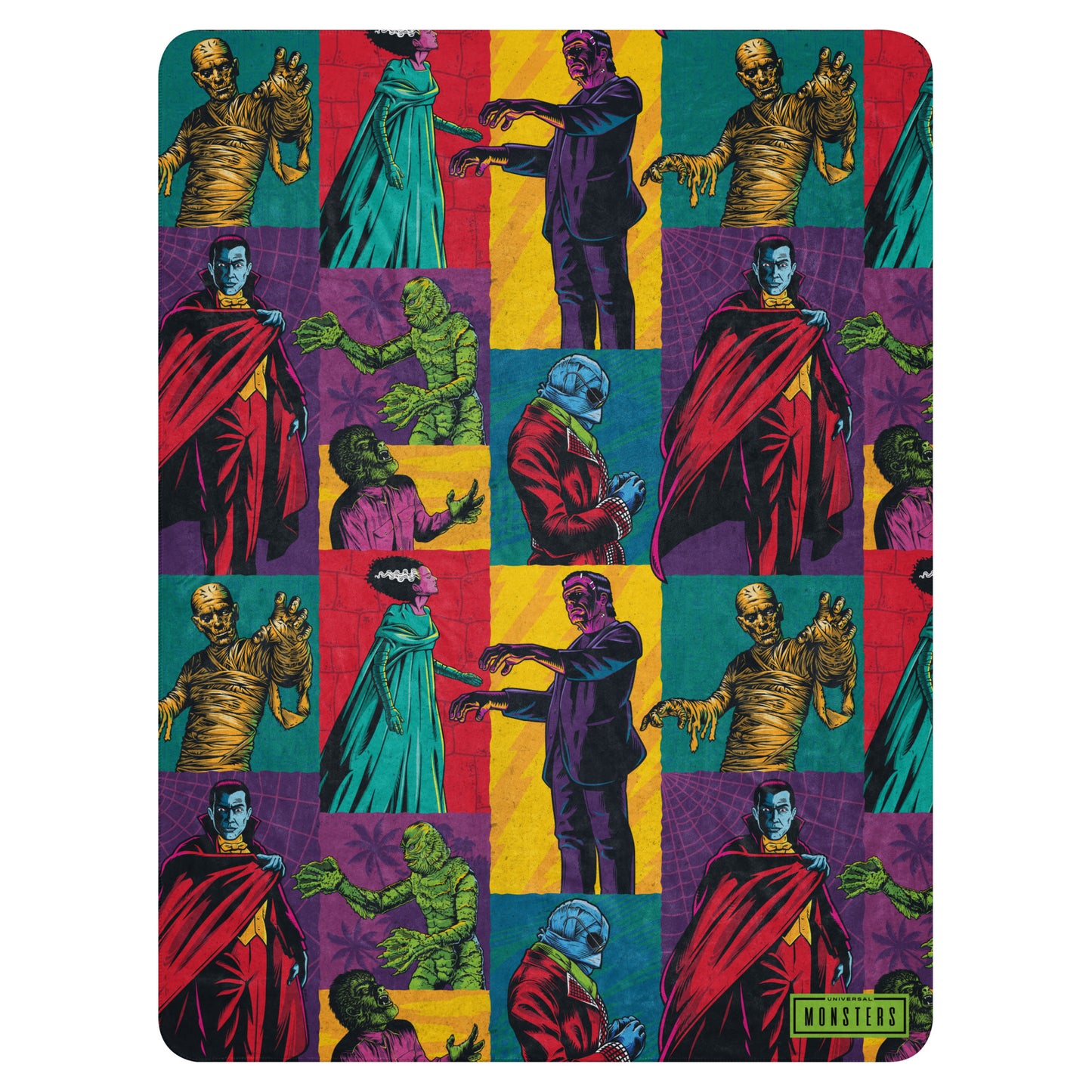 Universal Monsters Comic Sherpa Blanket