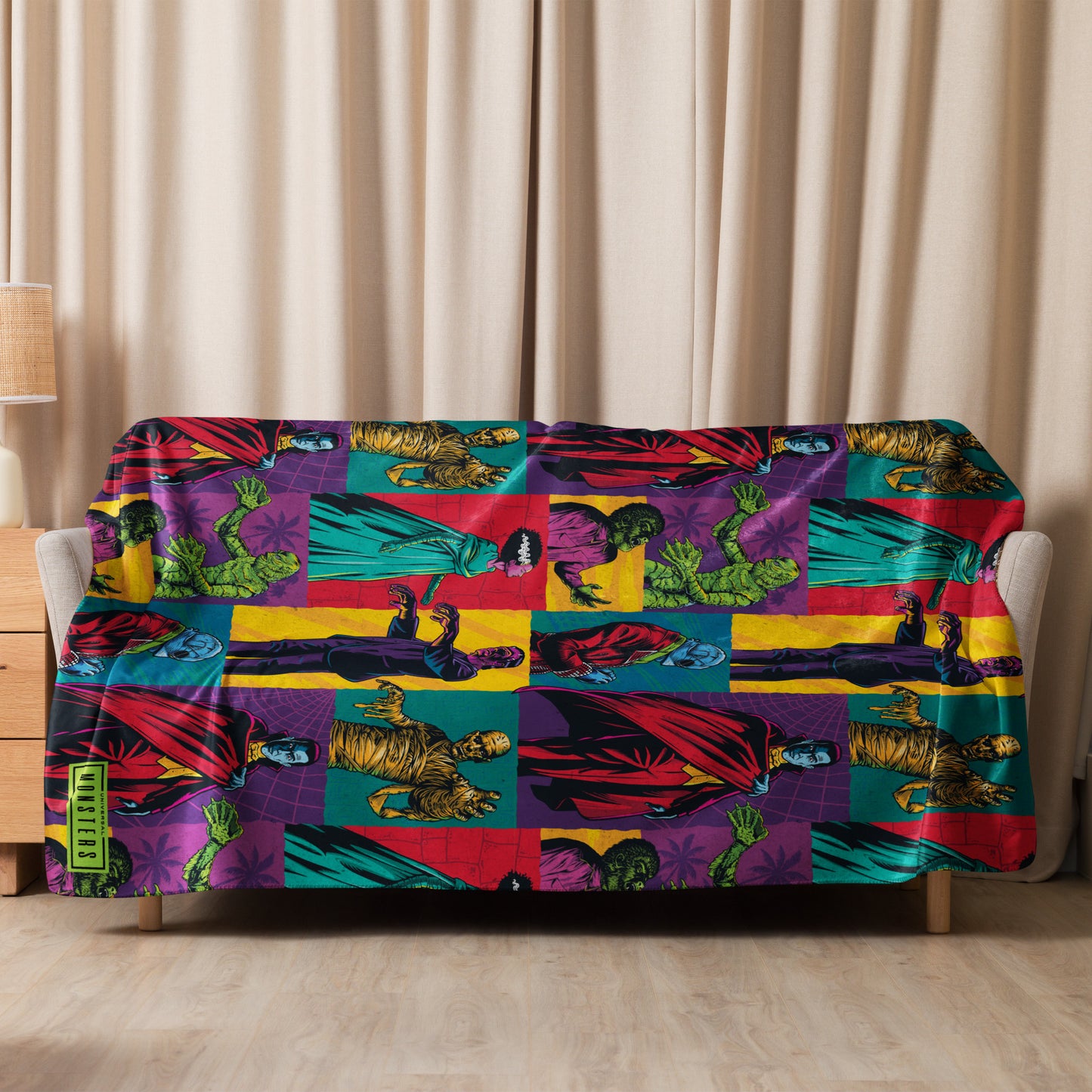 Universal Monsters Comic Sherpa Blanket