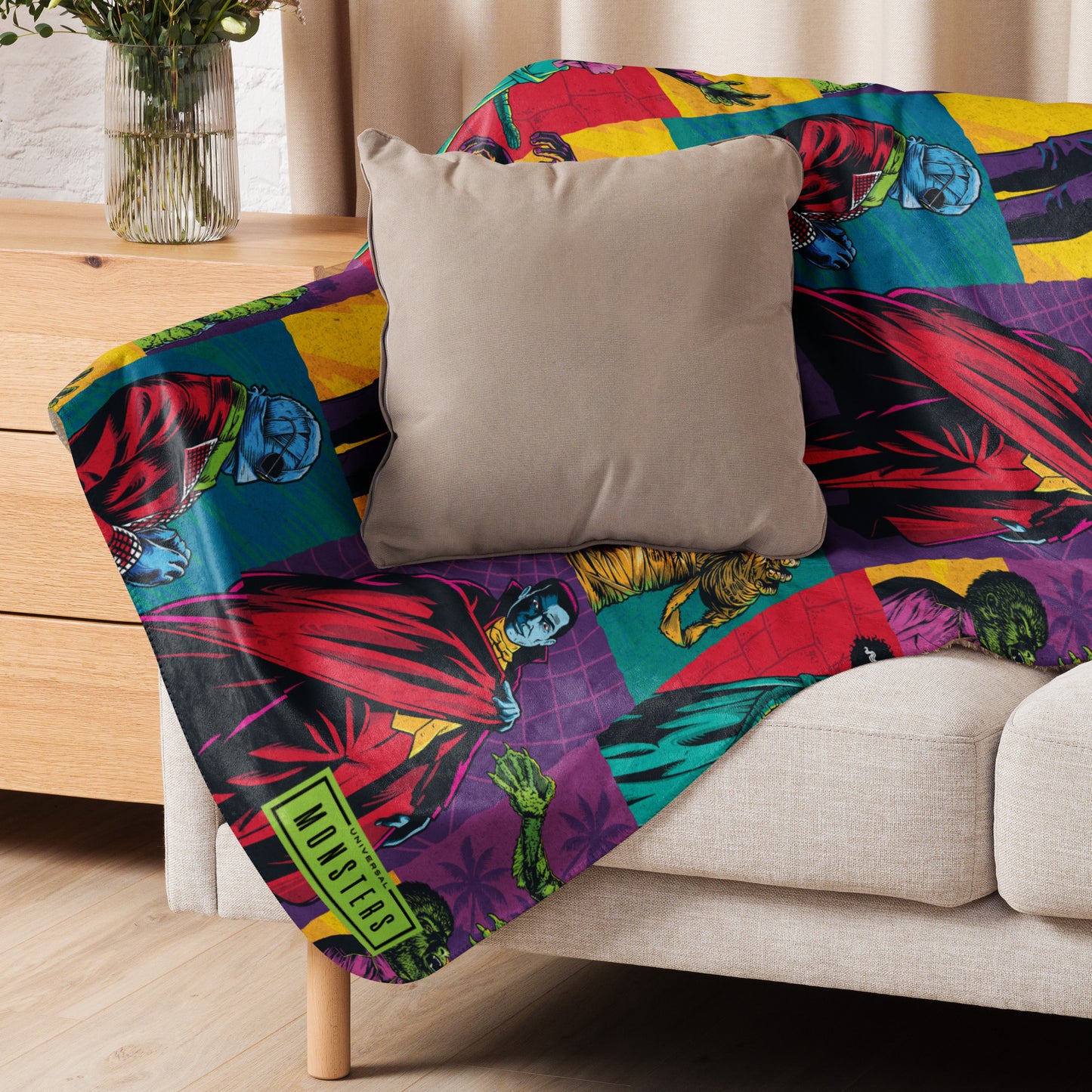 Universal Monsters Comic Sherpa Blanket