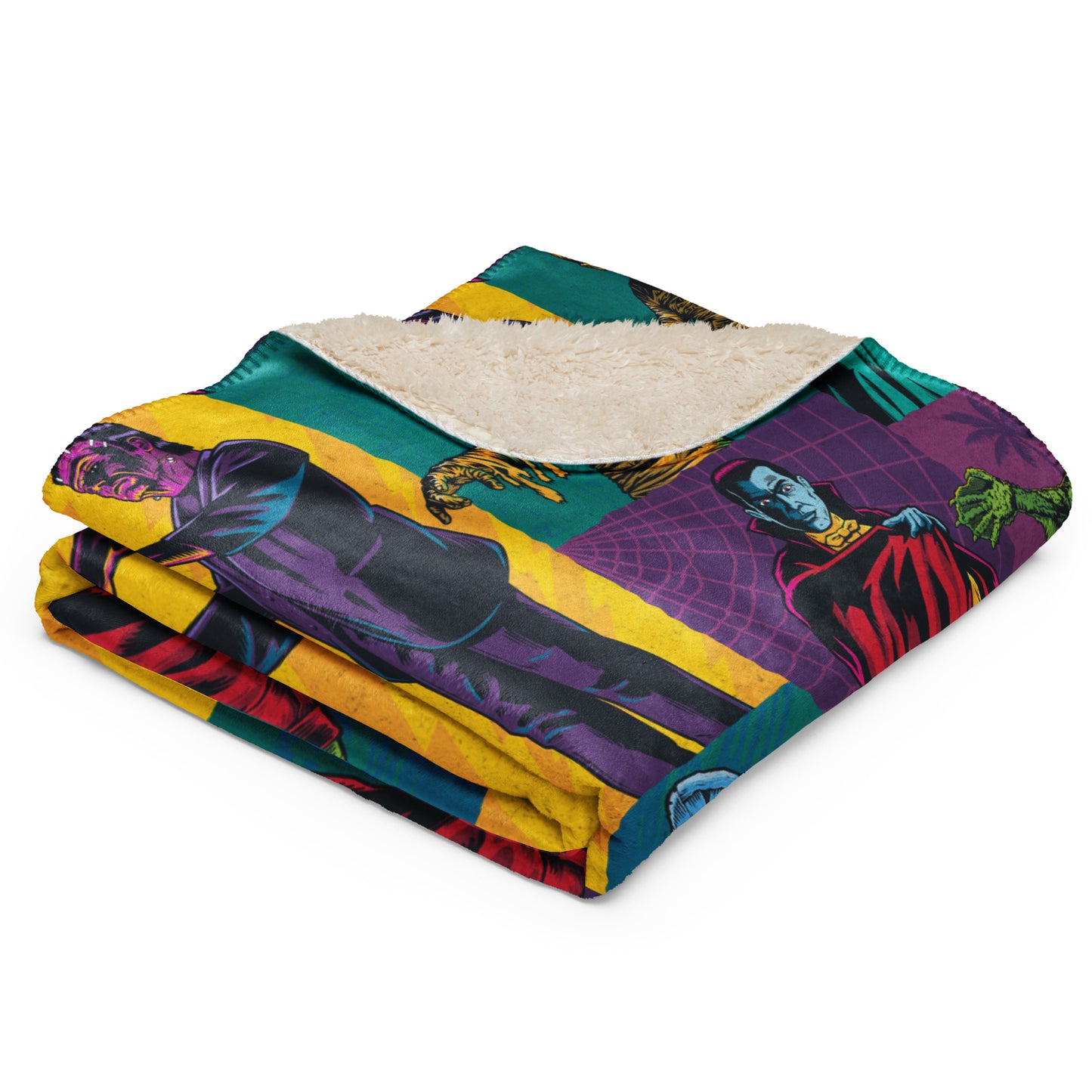 Universal Monsters Comic Sherpa Blanket