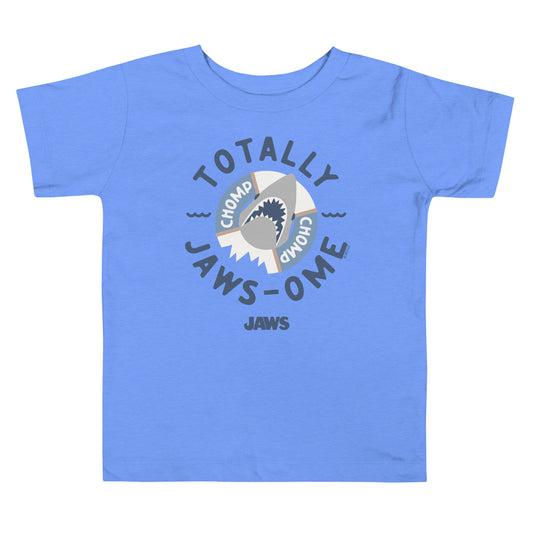 Jaws totally jawsome toddler t-shirt - heather columbia blue