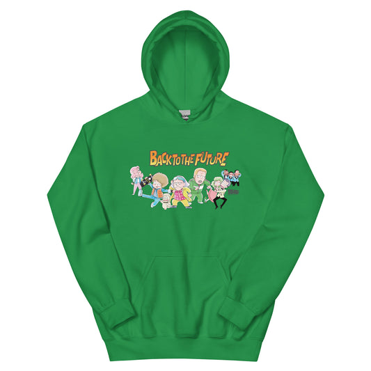 Back to the future anime hoodie - irish green