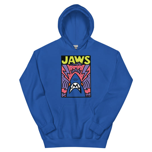 Jaws movie poster doodle hoodie - royal