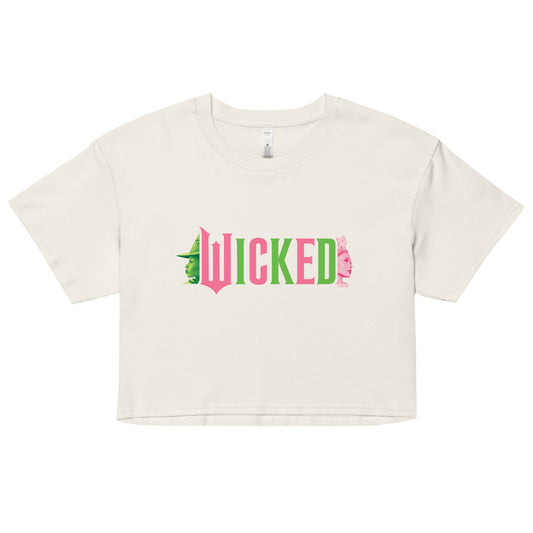 Wicked logo women's crop top - ecru