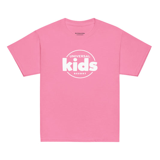 Universal kids resort youth t-shirt logo - azalea