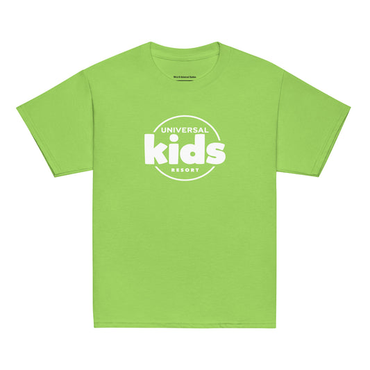 Universal kids resort youth t-shirt logo - lime